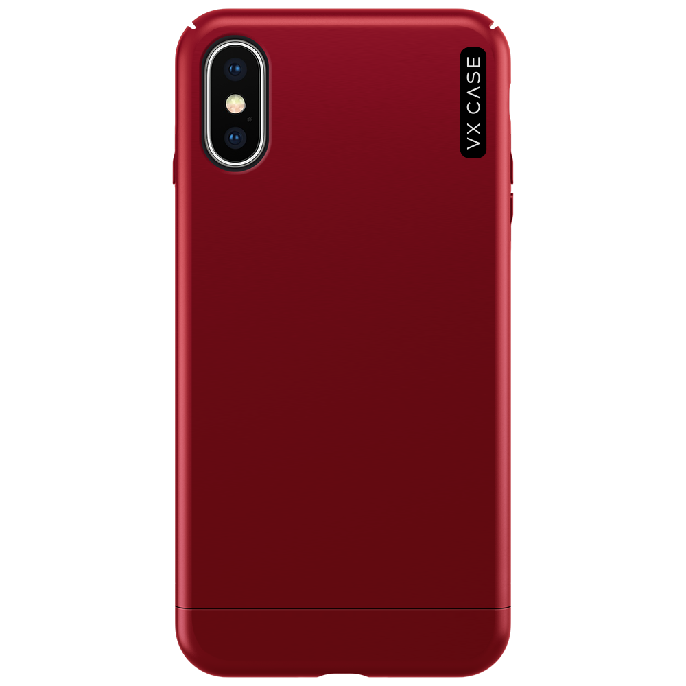 Capa para iPhone X de Polímero Vermelha Fosca