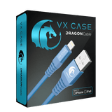 Cabo para iPhone/iPad USB Lightning Dragon 1,20m VX Case Azul - VX Case