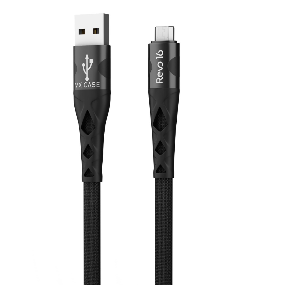 Cabo USB Revo 16 Micro-USB - Preto - VX Case